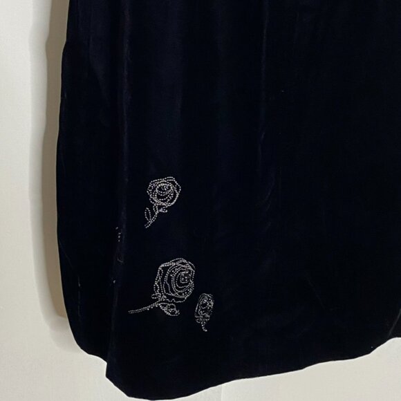 Laura Ashley velvet dress vintage black velvet sleeveless vintage 10 NWT lined - Picture 6 of 8